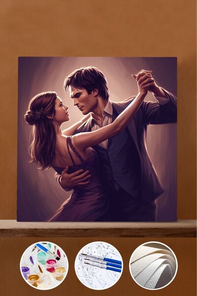 Pastelya Sayılarla Boyama Seti Çerçeveli Kasnaklı Vampir Günlükleri 40x50 Cm