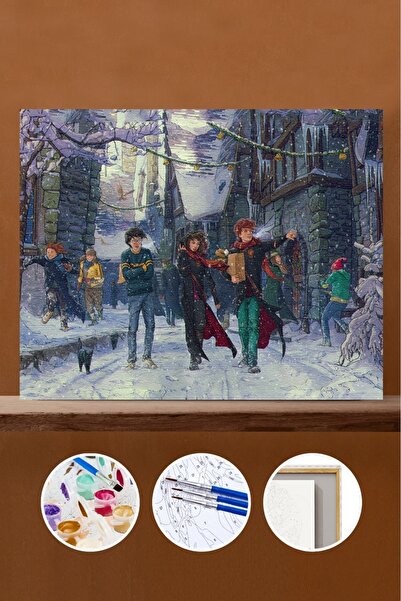 Pastelya Sayılarla Boyama Seti Çerçeveli Kasnaklı Harry Potter Azkaban 60 x 7...