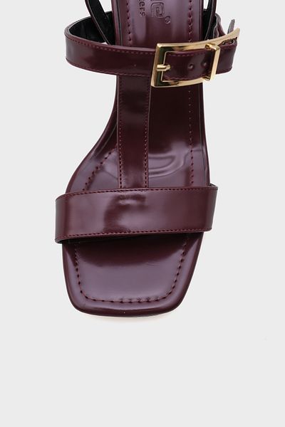 Capone Outfitters Thia Mid Heeled Single Strap Metal Buckle Women's Sandals
