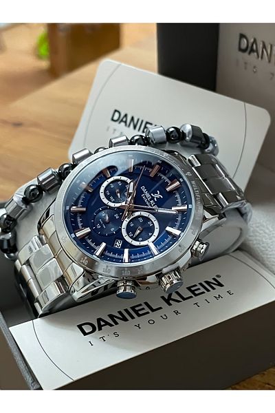 Daniel Klein Original All Functions Active Men's Steel Watch with Bracelet Gift