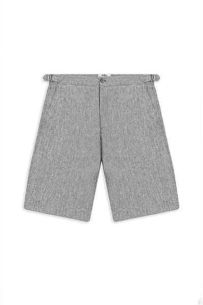 Kiğılı Relax Fit Relaxed Cut Buckle Linen Bermuda Shorts
