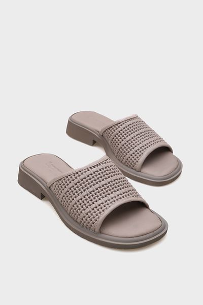 Capone Outfitters Cori Genuine Leather Short Heeled Comfort Single Strap Women's Slippers