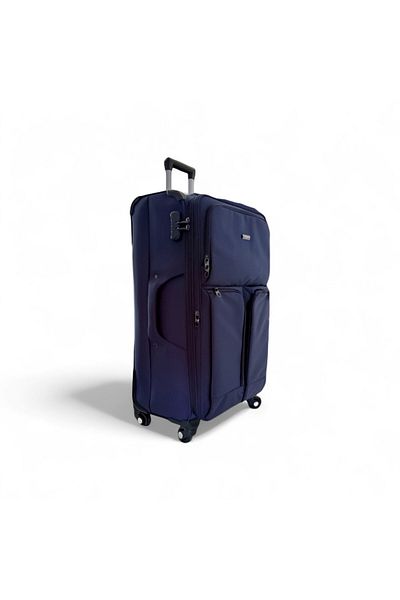 Rorik Troler textil, 106 L, L 82x47x30 cm, valiză antifurt cu fermoar combinat, roți 360°, albastru