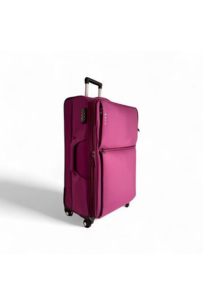 Rorik Troler textil, 97 L, L 80x47x28 cm, roți 360°, valiză cu mâner telescopic, violet