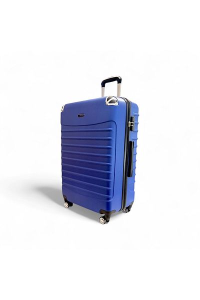 Rorik Cărucior din policarbonat, 92 L, L 77x45x30 cm, roți duble cu mâner telescopic, valiză albastră