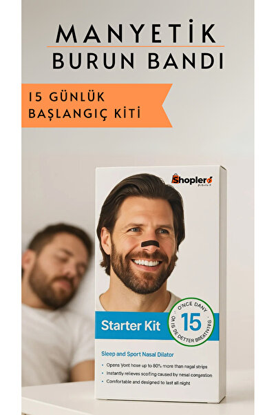 Shoplero Manyetik Burun Bandı Başlangıç Kiti – Beyaz (15 GÜNLÜK)