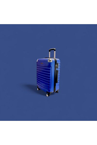 Rorik Troler din policarbonat, 35 L, S 55x35x20 cm, bagaj de mână și cabină, roți duble 360°, albastru