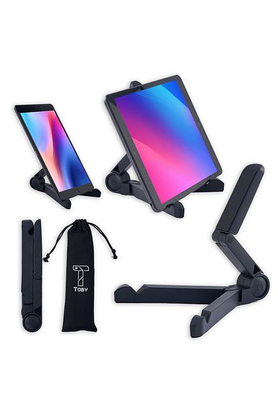 TOBY Versatile Adjustable Phone and Tablet Holder with Storage Bag