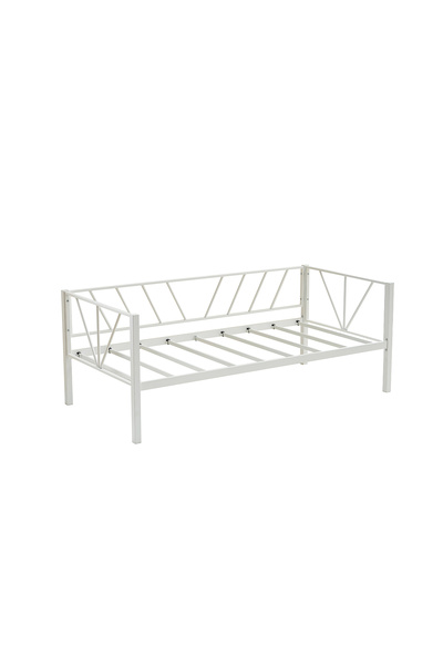 Unimet Alchera Daybed Tek Kişilik Sedir Metal Karyola Beyaz
