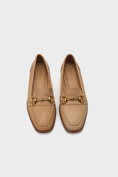 Capone Outfitters Дамски мокасини Carly от естествена кожа с метална катарама