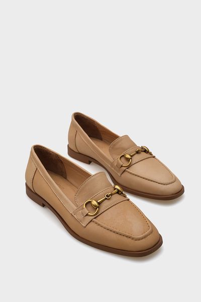 Capone Outfitters Дамски мокасини Carly от естествена кожа с метална катарама