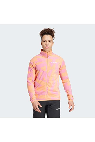 adidas Top cu fermoar din lână cu fermoar complet cu imprimeu Terrex