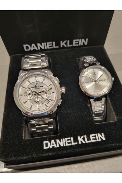 Daniel Klein Steel Bracelet Metallic Lover Wristwatch Set