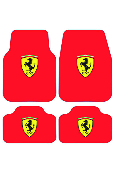 Ferrari Desenli Oto Paspas Leke Tutmaz Dekoratif Araç Paspası