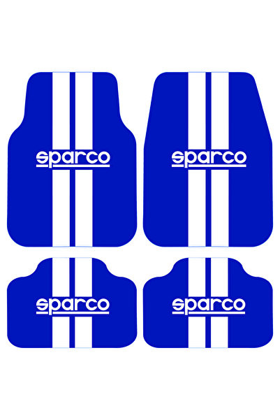 StarStalıa Mavi Sparco Desenli Oto Paspas Leke Tutmaz Dekoratif Araç Paspası