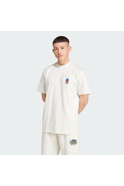 adidas Ανδρικό T-shirt IX6754 Κρεμ