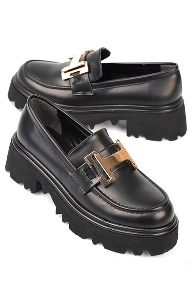 Capone Outfitters Round Toe H Buckle Women's Loafer