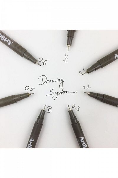 artline Technical Drawing Pen Set of 7 (0.05 - 0.1 - 0.2 - 0.3 - 0.4 - 0.5 - 0.6)