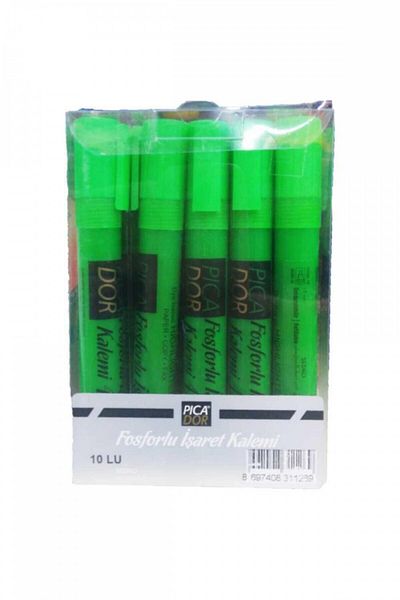 Picador Highlighter Pen Set Box of 10 - Green