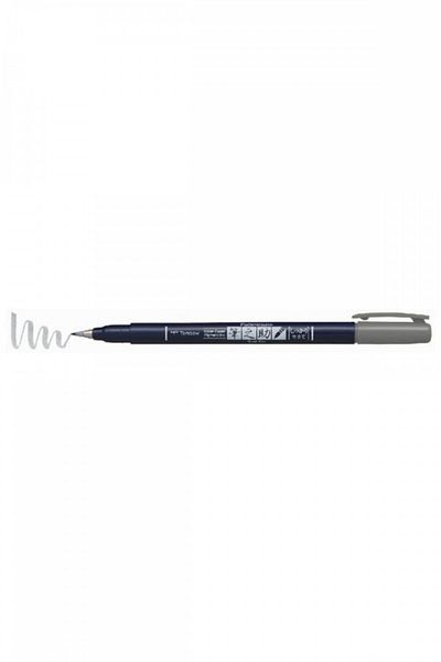 Tombow Fudenosuke Brush Pen Brush Tip Pen Hard Tip - Gray