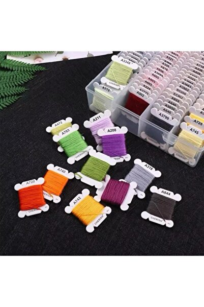 DUCK HOBY Ață de broderie 80 de culori, set Muline, set cu cutie organizatoar...