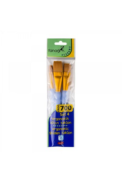 Fanart Σετ βουρτσών 700 Series Ergonomic Gold 3 τεμαχίων - Σετ 4