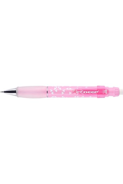 Serve Deep Üçgen Baskılı Versatil Kalem 0.7mm - Şeker Pembe
