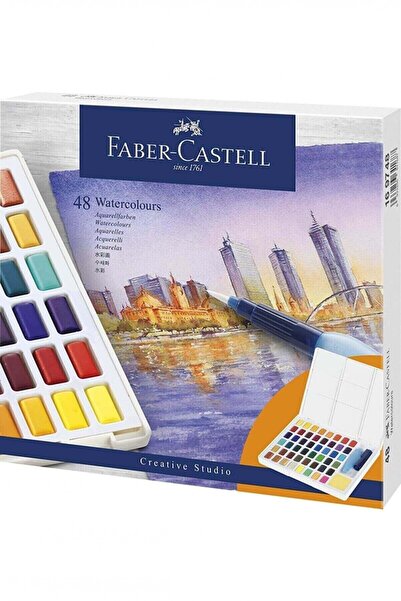 Faber Castell Creative Studio 48’li Tablet Suluboya Seti, Canlı ve Parlak Ren...