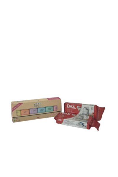 Artdeco PASTEL 6x75ml Akrilik + Das Beyaz Seramik Hamur 500gr x 2 ADET