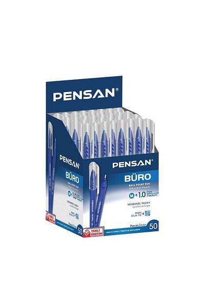 Pensan Blue Office Pen 1.0mm - Box of 50 Ballpoint