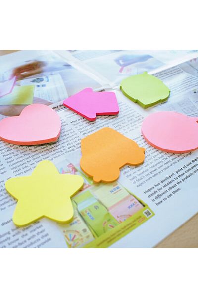 Gıpta Stickn Die-cut Notes Sticky Note Paper - Neon Pink Arrow