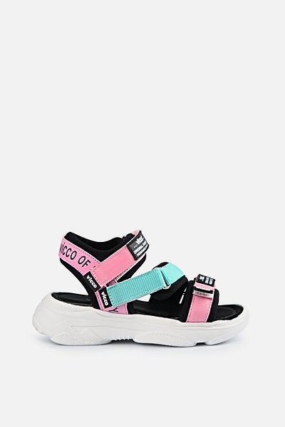 Vicco Chester Emblem Girl's Pink Sandals