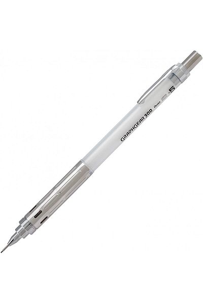 Pentel Graphgear 300 0.5 Mm Mechanical Pencil - White