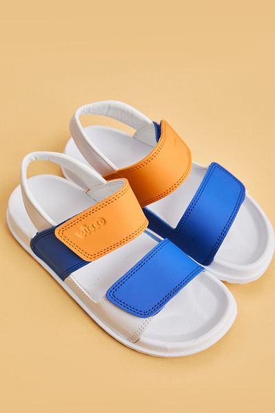 Vicco Krixi Lightweight Baby Boy White/Sax Blue Sandals