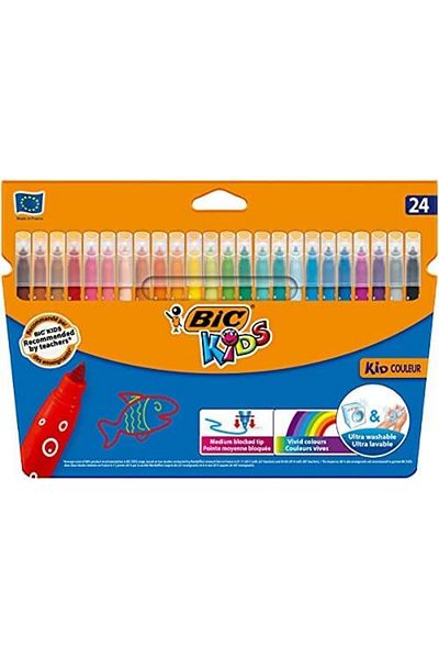 Bic Kids Kid Couleur 24-Piece Felted Crayons /841800