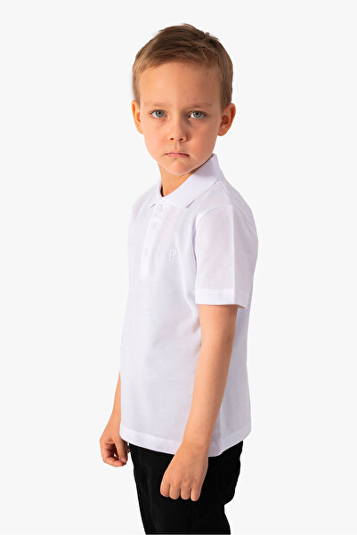 YUSALİ TRIOCĂ DE Școală CU MÂNĂ SCURTĂ CU GĂRĂ POLO PENTRU COPII DE CULOARE ALBĂ