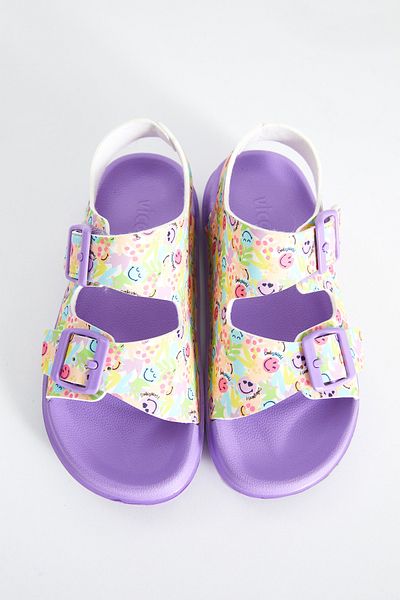 Vicco Miyu Ii Printed Girls Preschool Lilac Sandals