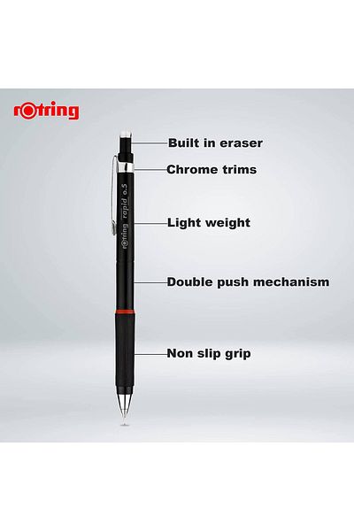 Rotring Rapid 0.5mm Mekanik Kurşun Kalem Siyah / 1904730