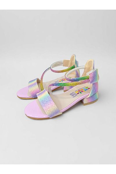 PATİK BEBE Girl's Little Heels Comfortable Fit Stone Evening Shoes