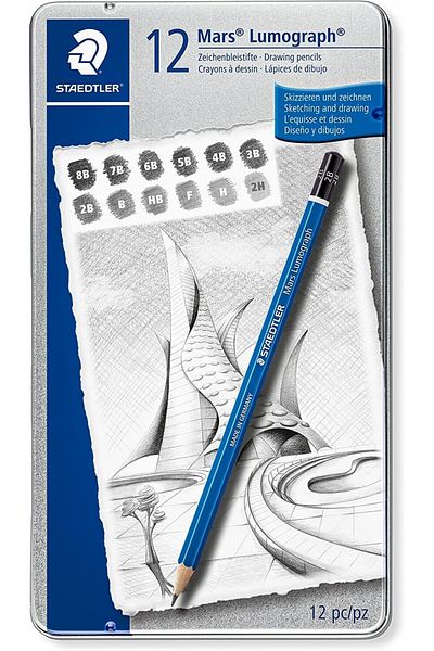 Staedtler Mars Lumograph 12'li Dereceli Kalem Seti (2H-8B) / 100 G12 S1