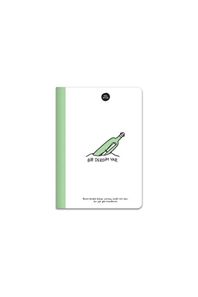 KESKİN COLOR Hisli Şeyler Dikişli "Bir Derdim Var" Karton Kapak 80 Yeşil Yapr...