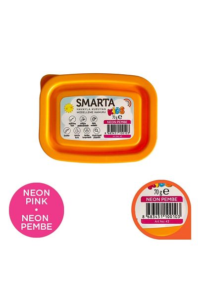 Smarta Neon Pink 70Gr Modeling Dough - Air Drying Kids Clay / 30000043