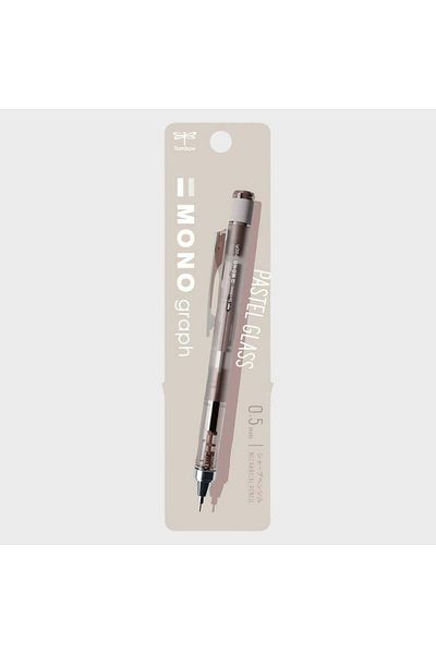 Tombow Mono Graph Pastel Glass Color 0.5mm Mechanical Pencil Soft Mocha / Dpa-149B