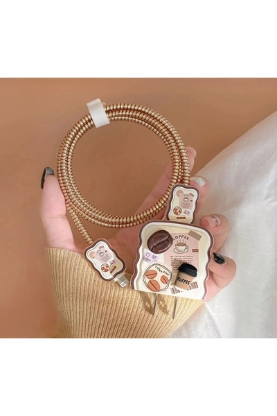 EmpoCases İphone 18w/20w Uyumlu Şarj Aleti Kılıfı, Şarj Kablosu Örme Aparatı,...
