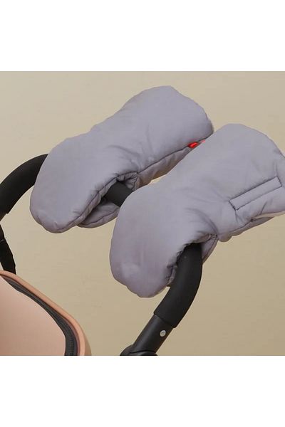 Choice Gray Winter Baby Carriage Pushchair Warm Fur Fleece Hand Cover Wind Waterproof Cart Muff Glove Strol