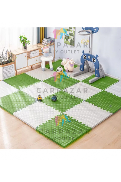 CARPAZAR Damla Desen Tatami Eva Spor Yoga Pilates Oyun Matı Halısı Minderi Pu...