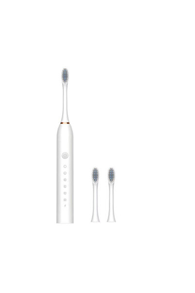 Choice1 فرشاة أسنان كهربائية سونيك بيضاء اللون، بمقبض واحد وثلاثة رؤوس، للبال...