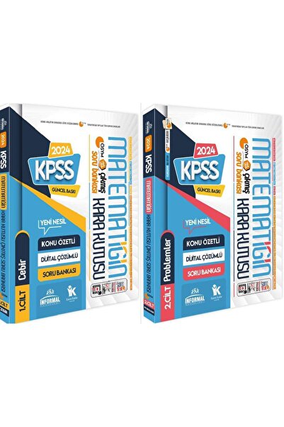 İnformal Yayınları KPSS MATEMATİĞİN KARA KUTUSU 1. ve 2.CİLT Çözümlü Soru Ban...