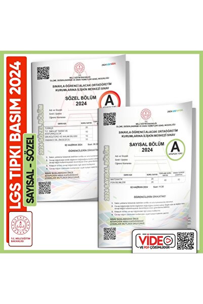 Karakutu Yayınları 2024 LGS MEB Birebir Tıpkı Basım Çıkmış Soru Say-Söz Kitapçıkları (Video Çözümlü Türkiye Geneli)