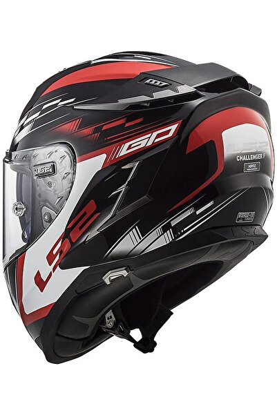 LS2 Challenger Gp Siyah - Kırmızı Kask